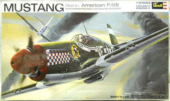 Revell 1/32 North American P-51B Mustang -  Don Gentile's 'Shangri-La' 336th Fighter Squadron 4th Fighter Group, H295 plastic model kit